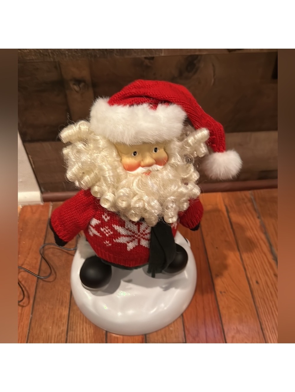 Vintage Jingle Bell Rock A Go Go Dancing Spinning Santa Christmas Figure [COPY]